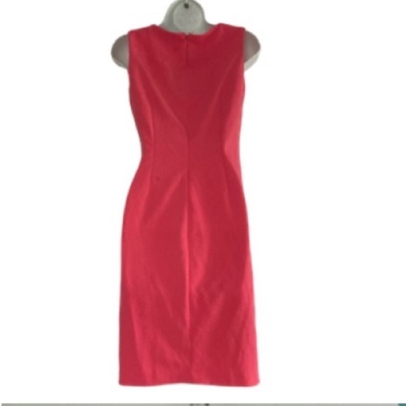 Calvin Klein Starburst Sleeveless Sheath Womens Dress 2 Coral - Picture 6 of 6